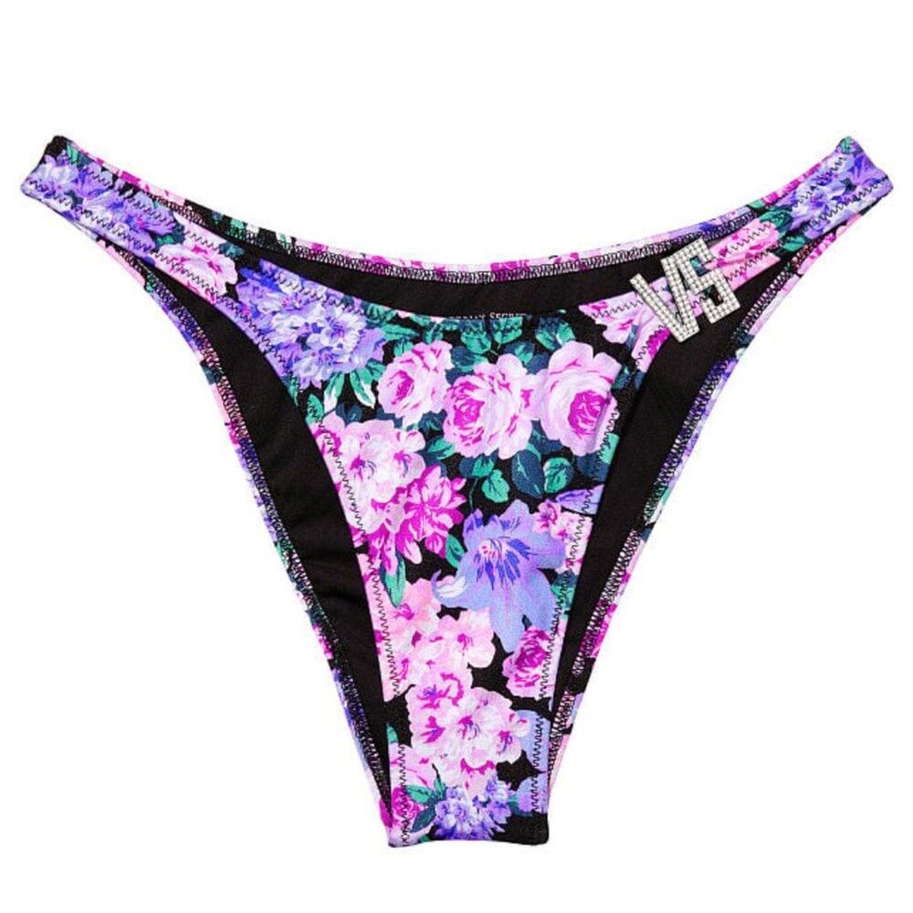 Victoria's Secret Swim VS Shine Hardware Brazilian Bikini Bottom Size Medium NEW
